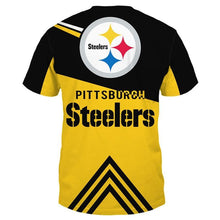 Load image into Gallery viewer, Pittsburgh Steelers NFL Apparel Unisex Short Sleeve 3D All Over Print T-Shirt Personalized Full Color Full Plus Size Best Gift Printed Logo Team