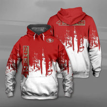 Load image into Gallery viewer, San Francisco 49ers NFL Apparel Men 3D Polyester Graffti Hoodie Sweatshirt Personalized Full Color Full Plus Size Best Gift Printed Logo Team