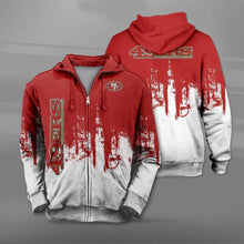 Load image into Gallery viewer, San Francisco 49ers NFL Apparel Men 3D Polyester Graffti Hoodie Sweatshirt Personalized Full Color Full Plus Size Best Gift Printed Logo Team