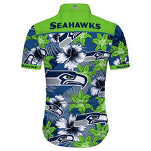Load image into Gallery viewer, Seattle Seahawks NFL Apparel Men Short sleeves Hawaiian Button Up Shirt Personalized Full Color Full Plus Size Best Gift Printed Logo Team