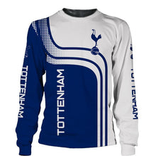 Load image into Gallery viewer, Tottenham Hotspur Apparel Unisex Long Sleeve Cozy 3D Sweatshirt White/Blue Full Plus Size Best Gift Printed Logo Team