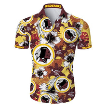 Load image into Gallery viewer, Washington Redskins NFL Apparel Men/Women Hawaiian Short Sleeve Shirt Personalized Full Color Full Plus Size Best Gift Printed Logo Team