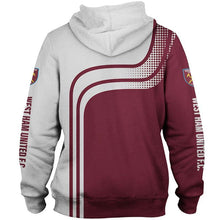 Load image into Gallery viewer, West Ham United Apparel Men Cozy Full-zip Hoodies Red/White Full Plus Size Best Gift Printed Logo Team