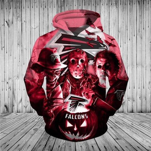 Atlanta Falcons MLB Apparel Men Polyester 3D Hoodies Custom Personalized Full Color Full Plus Size Best Gift Printed Logo Team