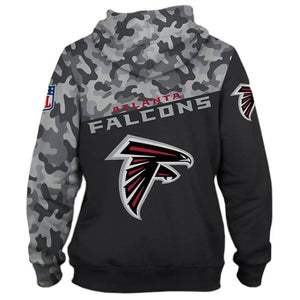 Atlanta Falcons NFL Apparel Men Polyester 3D Hoodies Custom Personalized Full Color Full Plus Size Best Gift Printed Logo Team