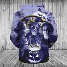 Load image into Gallery viewer, Baltimore Ravens NFL Apparel Men Polyester 3D Hoodies Custom Personalized Full Color Full Plus Size Best Gift Printed Logo Team