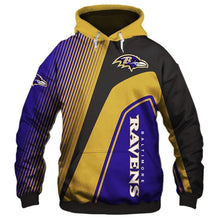 Load image into Gallery viewer, Baltimore Ravens NFL Apparel Men Polyester 3D Hoodies Custom Personalized Full Color Full Plus Size Best Gift Printed Logo Team