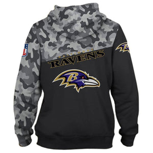 Baltimore Ravens NFL Apparel Men Polyester 3D Hoodies Custom Personalized Full Color Full Plus Size Best Gift Printed Logo Team