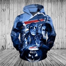 Load image into Gallery viewer, Buffalo Bills NFL Apparel Men Polyester 3D Hoodies Custom Personalized Full Color Full Plus Size Best Gift Printed Logo Team