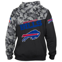 Load image into Gallery viewer, Buffalo Bills Military Apparel Men Polyester 3D Military Hoodies Custom Personalized Full Color Full Plus Size Best Gift Printed Logo Team