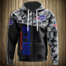 Load image into Gallery viewer, Buffalo Bills Military Apparel Men Polyester 3D Military Hoodies Custom Personalized Full Color Full Plus Size Best Gift Printed Logo Team
