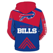 Load image into Gallery viewer, Buffalo Bills NFL Apparel Men Zipper 3D Hoodies Custom Personalized Full Color Full Plus Size Best Gift Printed Logo Team