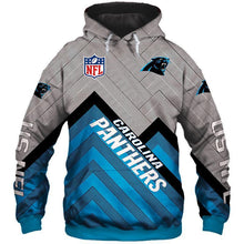 Load image into Gallery viewer, Carolina Panthers NFL Apparel Men Zipper 3D Hoodies Custom Personalized Full Color Full Plus Size Best Gift Printed Logo Team