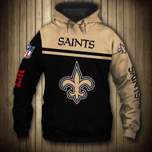 Load image into Gallery viewer, New Orleans Saints NFL Apparel Men Polyester 3D Hoodies Custom Personalized Full Color Full Plus Size Best Gift Printed Logo Team