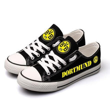Load image into Gallery viewer, Borussia Dortmund Apparel Unisex Breathable Canvas Shoes Black Full Plus Size Best Gift Printed Logo Team