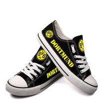 Load image into Gallery viewer, Borussia Dortmund Apparel Unisex Breathable Canvas Shoes Black Full Plus Size Best Gift Printed Logo Team