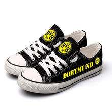 Load image into Gallery viewer, Borussia Dortmund Apparel Unisex Breathable Canvas Shoes Black Full Plus Size Best Gift Printed Logo Team