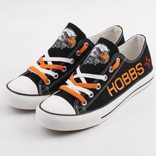 Load image into Gallery viewer, Hobbs High School Apparel Unisex Breathable Canvas Shoes Black Full Plus Size Best Gift Printed Logo Team