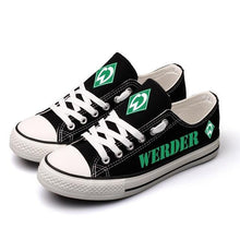 Load image into Gallery viewer, Werder Bremen Apparel Unisex Breathable Canvas Shoes Black Full Plus Size Best Gift Printed Logo Team