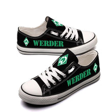 Load image into Gallery viewer, Werder Bremen Apparel Unisex Breathable Canvas Shoes Black Full Plus Size Best Gift Printed Logo Team