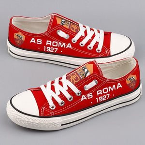 A.S. Roma Apparel Unisex Breathable Canvas Shoes Black Full Plus Size Best Gift Printed Logo Team