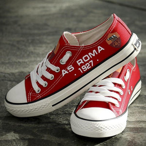 A.S. Roma Apparel Unisex Breathable Canvas Shoes Black Full Plus Size Best Gift Printed Logo Team