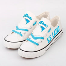 Load image into Gallery viewer, S.S. Lazio Apparel Unisex Breathable Canvas Shoes Black Full Plus Size Best Gift Printed Logo Team