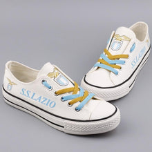 Load image into Gallery viewer, S.S. Lazio Apparel Unisex Breathable Canvas Shoes Black Full Plus Size Best Gift Printed Logo Team