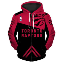 Load image into Gallery viewer, Toronto Raptors NBA Apparel Men Zipper 3D Hoodies Custom Personalized Full Color Full Plus Size Best Gift Printed Logo Team