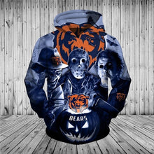 Load image into Gallery viewer, Chicago Bears NFL Apparel Men Polyester 3D Hoodies Custom Personalized Full Color Full Plus Size Best Gift Printed Logo Team