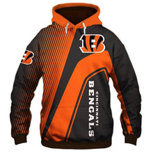 Load image into Gallery viewer, Cincinnati Bengals NFL Apparel Men Zipper 3D Hoodies Custom Personalized Full Color Full Plus Size Best Gift Printed Logo Team