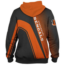 Load image into Gallery viewer, Cincinnati Bengals NFL Apparel Men Zipper 3D Hoodies Custom Personalized Full Color Full Plus Size Best Gift Printed Logo Team