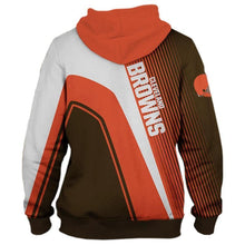 Load image into Gallery viewer, Cleverland Browns NFLApparel Men Polyester 3D Hoodies Custom Personalized Full Color Full Plus Size Best Gift Printed Logo Team