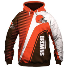 Load image into Gallery viewer, Cleverland Browns NFLApparel Men Polyester 3D Hoodies Custom Personalized Full Color Full Plus Size Best Gift Printed Logo Team