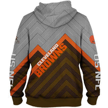 Load image into Gallery viewer, Cleverland Browns NFL Apparel Men Polyester 3D Hoodies Custom Personalized Full Color Full Plus Size Best Gift Printed Logo Team