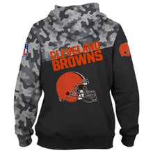 Load image into Gallery viewer, Cleverland Browns NFL Apparel Men Polyester Military 3D Hoodies Custom Personalized Full Color Full Plus Size Best Gift Printed Logo Team
