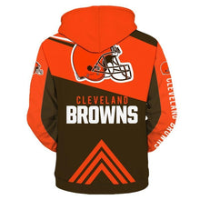 Load image into Gallery viewer, Cleverland Browns Apparel Men Zipper 3D Hoodies Custom Personalized Full Color Full Plus Size Best Gift Printed Logo Team