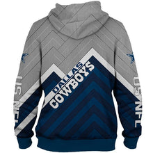 Load image into Gallery viewer, Dallas Cowboys NFL Apparel Men Zipper 3D Hoodies Custom Personalized Full Color Full Plus Size Best Gift Printed Logo Team
