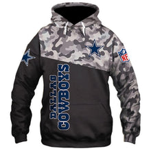 Load image into Gallery viewer, Dallas Cowboys NFL Apparel Men pullover 3D Hoodies Custom Personalized Full Color Full Plus Size Best Gift Printed Logo Team