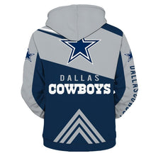 Load image into Gallery viewer, Dallas Cowboys NFL Apparel Men Zipper 3D Hoodies Custom Personalized Full Color Full Plus Size Best Gift Printed Logo Team