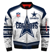 Load image into Gallery viewer, Dallas Cowboys NFL Apparel Men Zipper Super Bowl Jacket Personalized Full Color Full Plus Size Best Gift Printed Logo Team