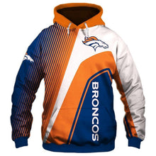 Load image into Gallery viewer, Denver Broncos NFL Apparel Men Zipper 3D Hoodies Custom Personalized Full Color Full Plus Size Best Gift Printed Logo Team