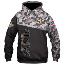 Load image into Gallery viewer, New Orleans NFL Saints Men Polyester Blend Military 3D Sweatshirt Pullover Personalized Full Color Full Plus Size Best Gift Printed Logo Team