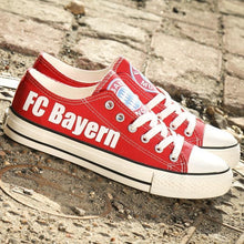 Load image into Gallery viewer, FC Bayern Munich Apparel Unisex Breathable Canvas Shoes Red Full Plus Size Best Gift Printed Logo Team