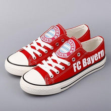 Load image into Gallery viewer, FC Bayern Munich Apparel Unisex Breathable Canvas Shoes Red Full Plus Size Best Gift Printed Logo Team