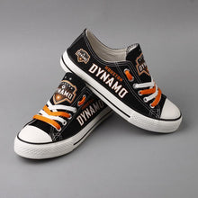 Load image into Gallery viewer, Houston Dynamo Apparel Unisex Breathable Canvas Shoes Black/White Full Plus Size Best Gift Printed Logo Team