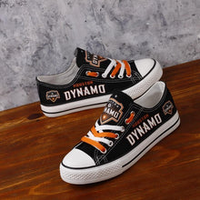 Load image into Gallery viewer, Houston Dynamo Apparel Unisex Breathable Canvas Shoes Black/White Full Plus Size Best Gift Printed Logo Team