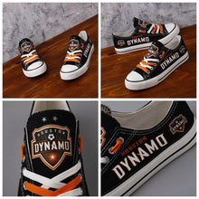 Load image into Gallery viewer, Houston Dynamo Apparel Unisex Breathable Canvas Shoes Black/White Full Plus Size Best Gift Printed Logo Team