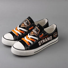Load image into Gallery viewer, Houston Dynamo Apparel Unisex Breathable Canvas Shoes Black/White Full Plus Size Best Gift Printed Logo Team
