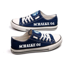 Load image into Gallery viewer, FC Schalke 04 Apparel Unisex Breathable Canvas Shoes Blue Full Plus Size Best Gift Printed Logo Team